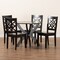 Baxton Studio Anila Modern and Contemporary Dark Brown Finished Wood 5-Piece Dining Set 179-11385-10902-Zoro - alternate 4